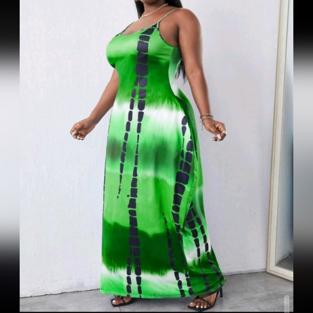 Hidden Pocket Tie Dye Cami Maxi Dress